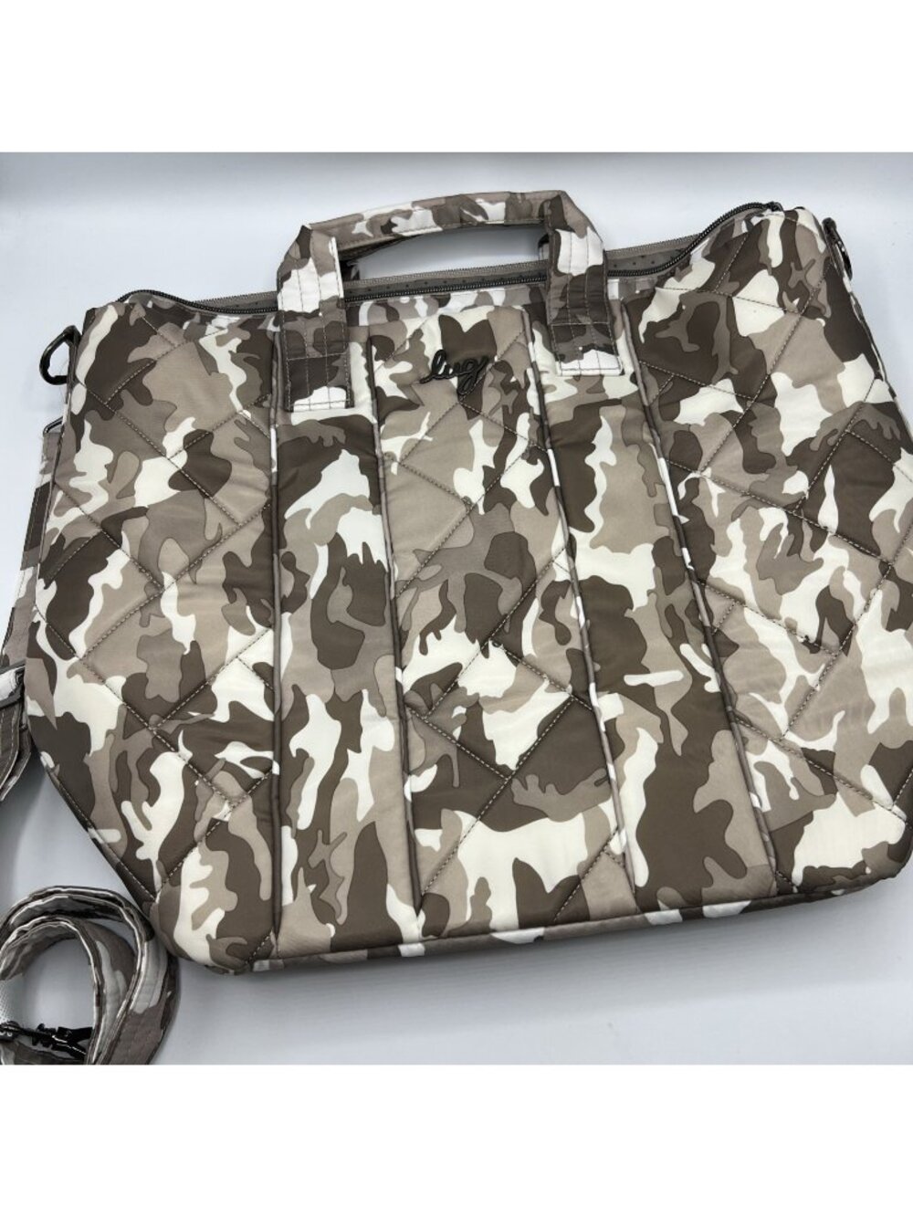 Dory XL Convertible Tote Bag Camo Taupe